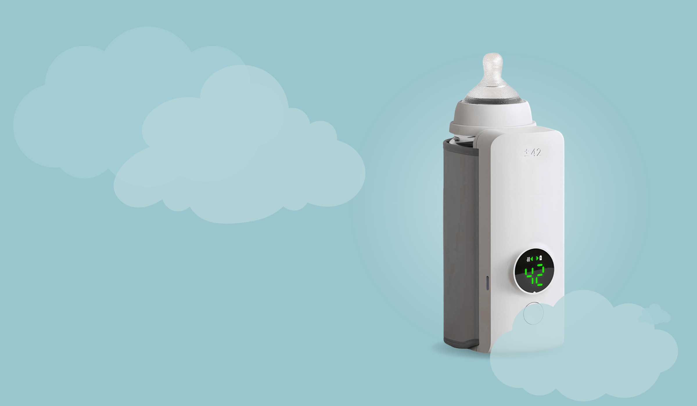 Parent using Bebeino bottle warmer